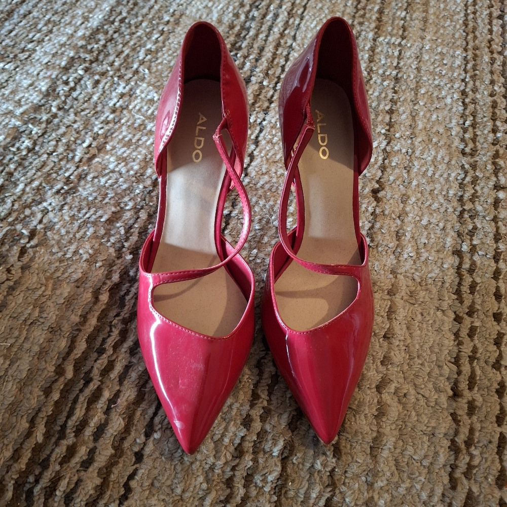 New red Aldo heels size 7